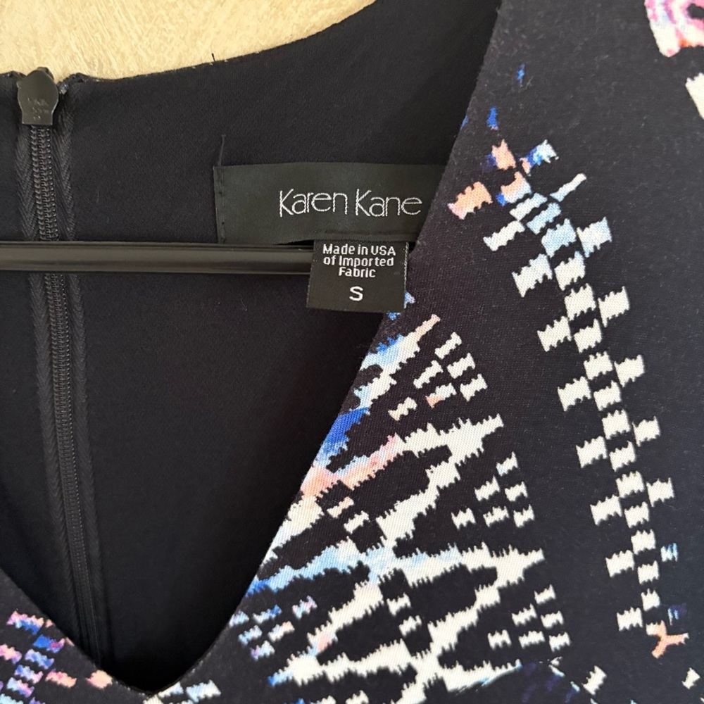 Karen Kane Multicolor Geometric Long Sleeve Dress - Picture 2 of 5